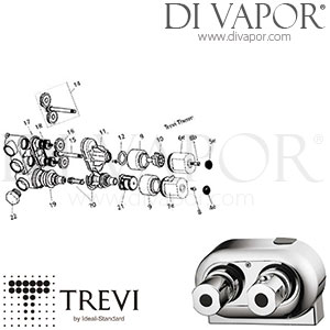 Trevi Therm MK2 Exposed Shower Valve Spare Parts A2158AA - IDL DV 407